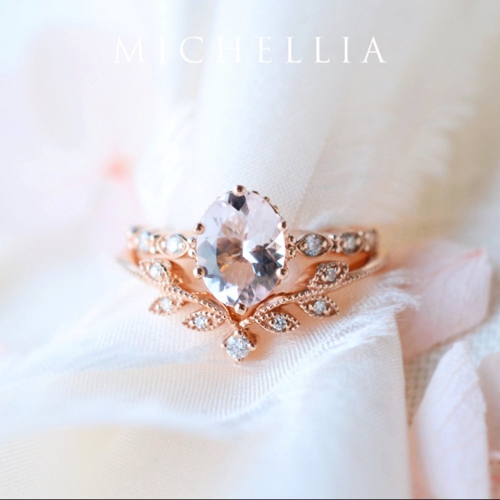 18k Rose Gold Morganite Ring - Picture 4 of 10